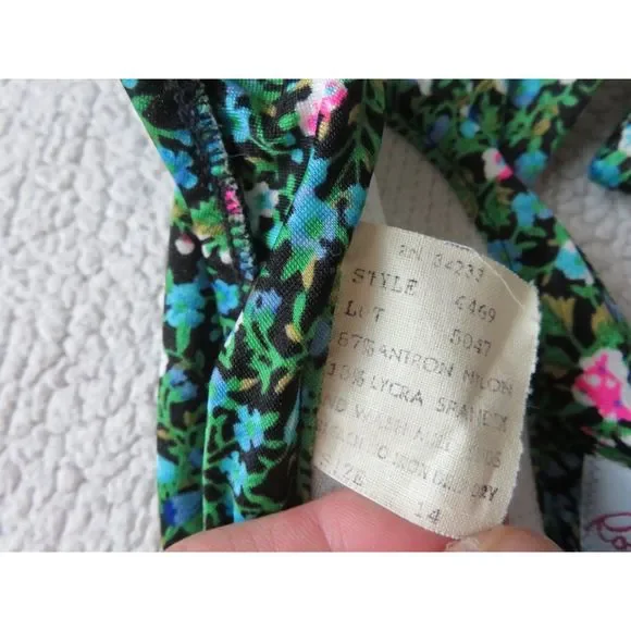 vintage rose marie reid one piece short bottom halter bathing suit usa made - Picture 8 of 12